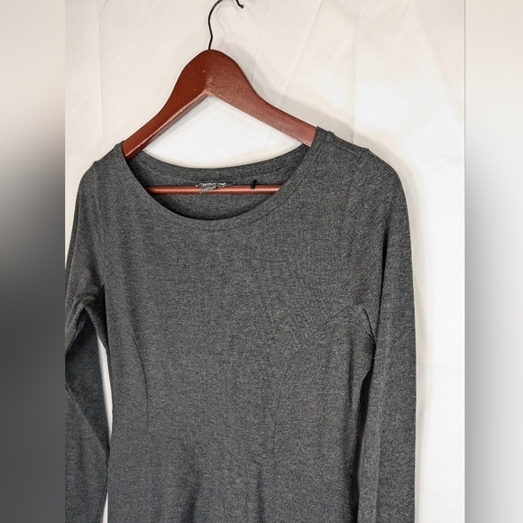 Toad & Co Dress Womens Medium Faro Organic Cotton Stretch Fit Flare Gray A108 - Picture 2 of 13